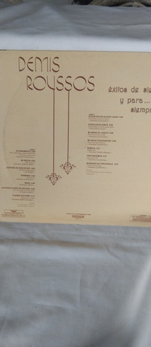 Lp Disco De Acetato De Demis Roussos - Éxitos De Siempre (Usado)