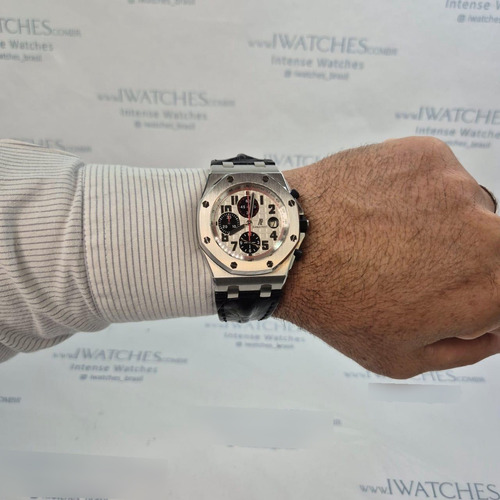 Audemars Piguet Royal Oak Offshore Panda 42mm Automático Preto Prateado Prata (Usado)