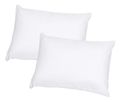 Funda Almohada Impermeable Jersey Blanco 50x70cm 2 Pcs