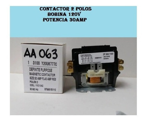 Contactor Dos Polos 40amp 220v