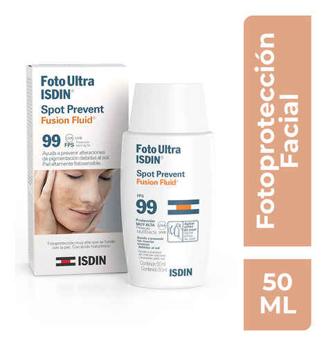 Fotoprotector Isdin Ultra Spot Prevent Fusion Fluid 50 Ml