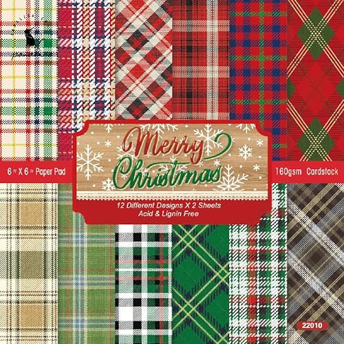 Christmas Scrapbook Paper Sheets Origami Paper Pad - 6 ...