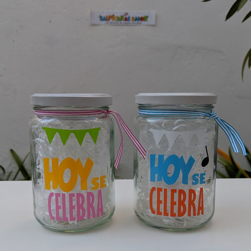 Frasco Sorpresas Bajo Regalo Vinilo Mensajes