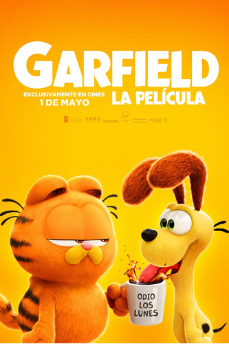 Posters Garfield La Película 2024 Banner Cine 100x70 Cm