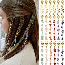 Comprar 12 Pcs Coloreado Colgante De Piedra Natural Loc Hair Zhvll