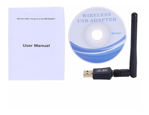 Doble Banda 2.4g/5g Antena Wifi Adaptador Usb Receptor Inal¿