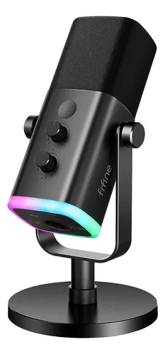 Microfono Dinamico Fifine Xlr / Usb Para Grabacion De Podcas Black