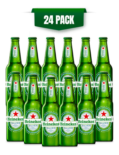 Cerveza Heineken Silver 24 Botellas De 355ml