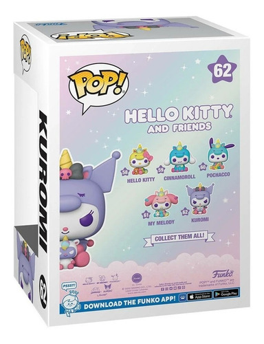 Figura De Accion Kuromi Unicornio 62 Hello Kitty And Friends Funko Pop