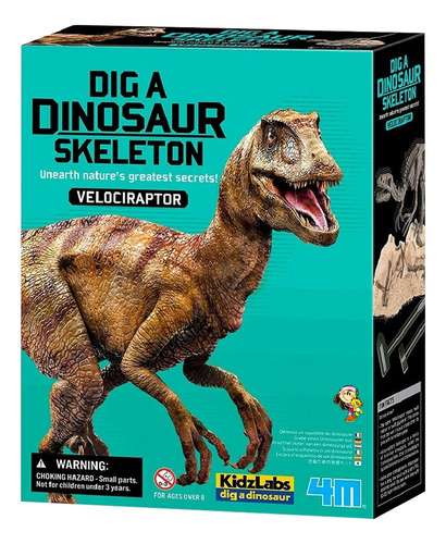 Kit De Excavación Ingenio Esqueleto Dinosaurio Velociraptor