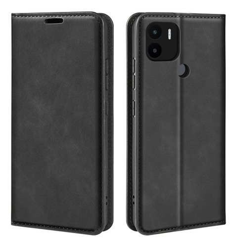 Funda Para Xiaomi Redmi A1 Plus  Flip Cover Negro Antigolpe