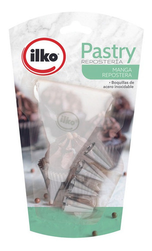 Manga Repostera + 5 Boquillas Inox Pastry