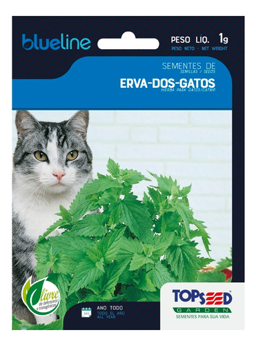 Sementes De Ervas Dos Gatos (blue Line) - Topseed