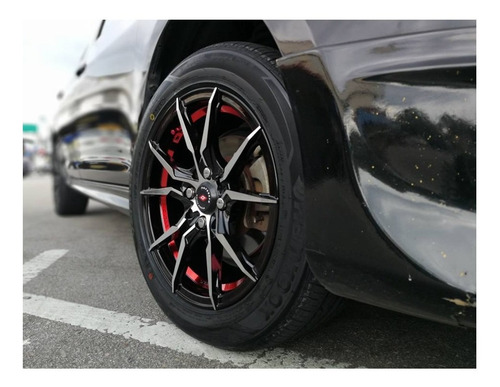 Rines 15 4/100 Yaris Aveo Beat March Rio Tsuru Filo Rojo Color Negro
