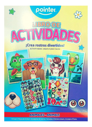 Libro De Actividades Con Stickers De Animales Pointer