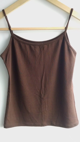 Musculosa Básica Marrón 43 Cms Largo X 31 Cms Ancho