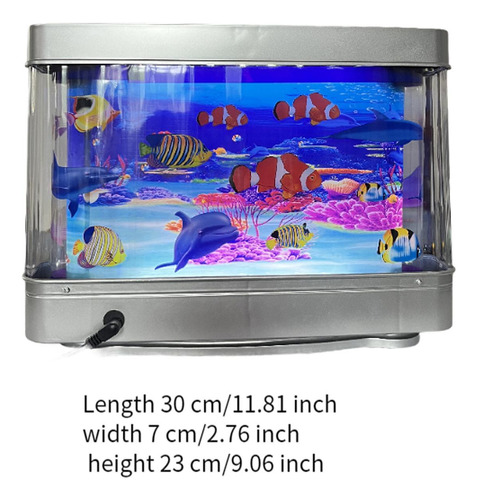 Falso Acuario Led Luz Nocturna Adorno De Mesa Lámpara De