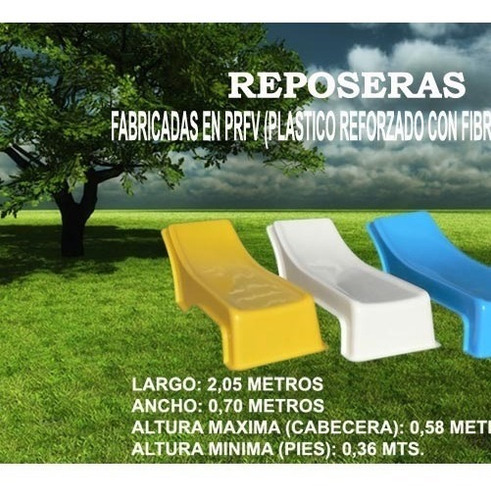 Imagen 2 de 2 de Reposera Modelo Grande