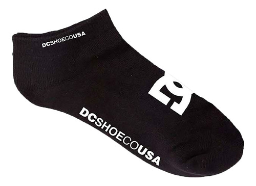 Soquetes Dc Lifestyle Unisex Black Ankle X2 Negro Ras