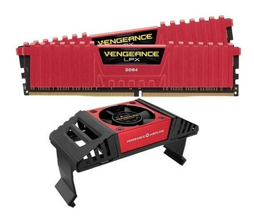 Imagen 3 de 4 de Memoria Ddr4 16gb (2*8) 4266mhz Corsair Lpx Airflow Red