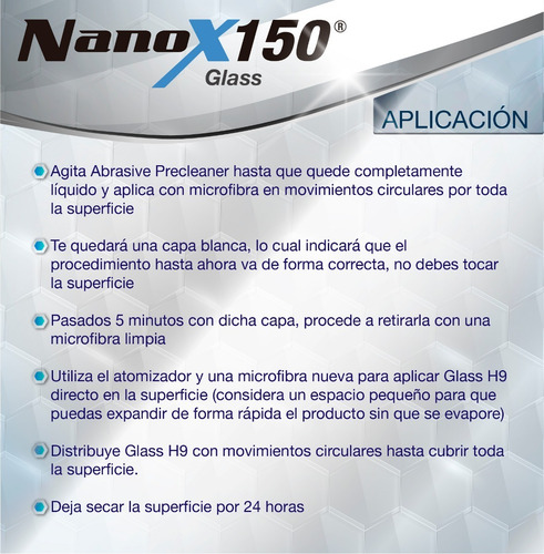 Imagen 6 de 6 de Repelente De Agua Cancel Baño De Cristal 3años Nanox150 30ml