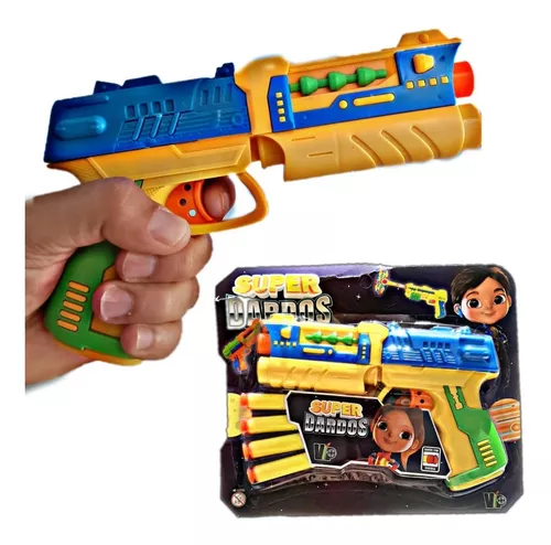 Pistola Arminha De Brinquedo Tipo Nerf Lançador Dardos Arma