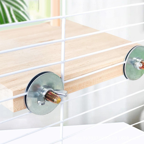 Percha De Madera Para Pájaros, Soporte Con Bola De Ratán