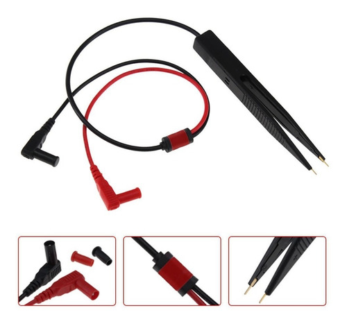 Imagen 4 de 5 de Puntas De Tester Smd Cable De Tester Pinza Para Multímetro