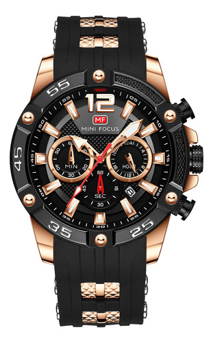 Reloj De Pulsera Mini Focus De Silicona Para Hombre, Moderno