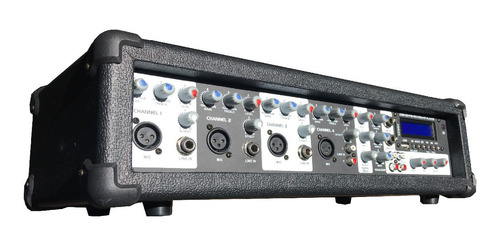 Imagen 4 de 10 de Combo Consola Potenciada 4ch C/usb + 2 Bafles 15 300w+ Mic