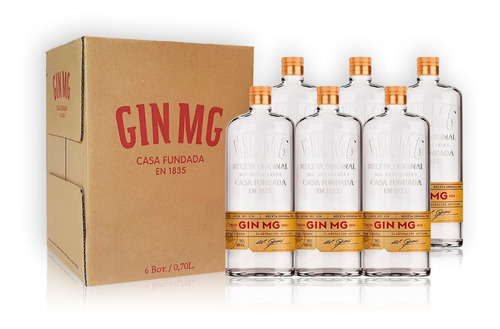 Mg London Dry Gin Seco Caja X6u 700ml Destilado Artesanal