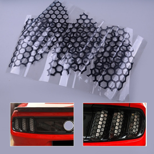 Stickers Faros Traseros Panal Abeja Tuning 57x25cm Setx2 S12