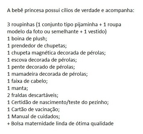 Bebê Reborn Menina Barata Promoção Enxoval Princesa Bolsa Rs