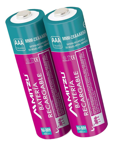 Batería Recargable Aaa De Ni-mh Mnm-2xaaa850