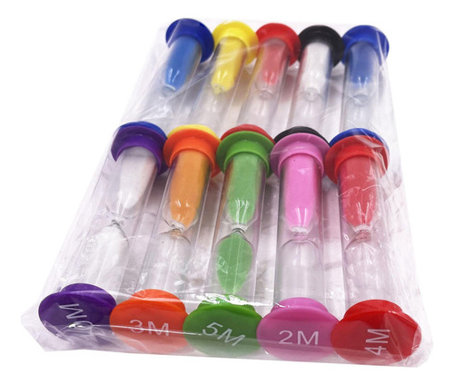 2 X 10 Uds Mini Reloj De Arena De Escritorio Reloj De Arena