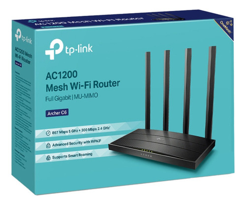 Router Tp-link Dual Band Ac1200 Gigabit Modelo Archer A6