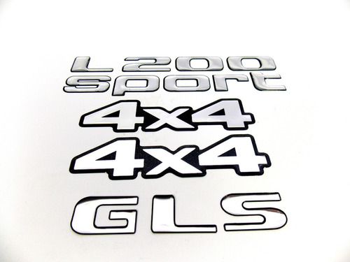 Kit Adesivos Mitsubishi L200 Sport 4x4 Gls Resinado Rs15