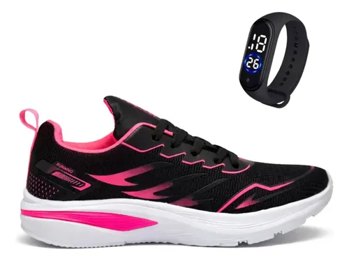 Tenis Feminino Esportivo + Relogio Academia Corrida Treino 