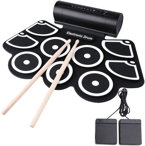Imagen 3 de 10 de Bateria Electronica Musical Flexible 9 Pads Pedal + Parlante