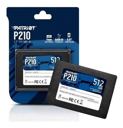 Imagen 5 de 5 de Disco sólido interno Patriot P210S512G25 512GB