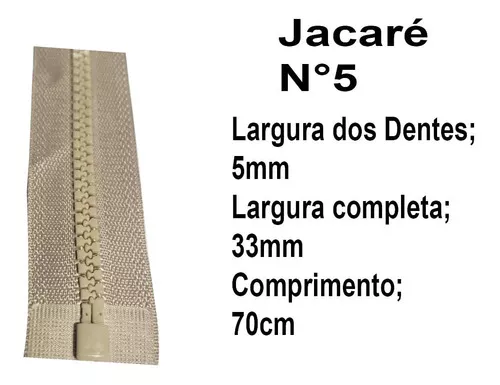 Cremallera para chaquetas, bolsas extra fuertes, color beige, 70 cm,  bacalao X35