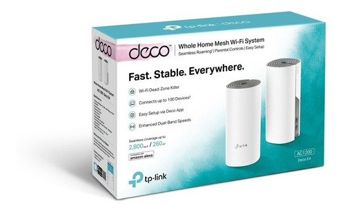 Deco E4  2-pack  Tp-link Sistema Wi-fi Mesh  Ac1200