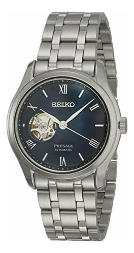 Seiko Reloj Presage Caballero Ssa411j1 Azul Con Acero,