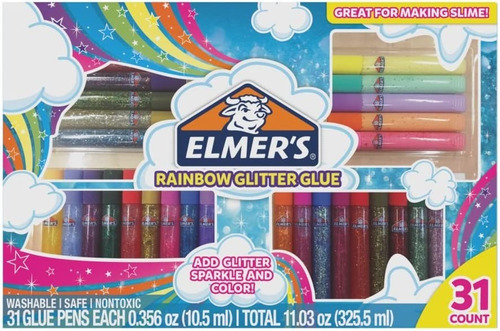 Set Elmers Glitter Glue 31 Piezas Para Manualidades O Slime