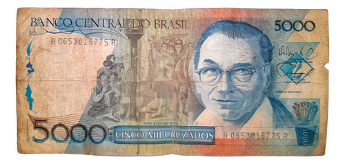 Brasil 6 Billetes Distintos Valores De Cruzados. Descripción (Usado)