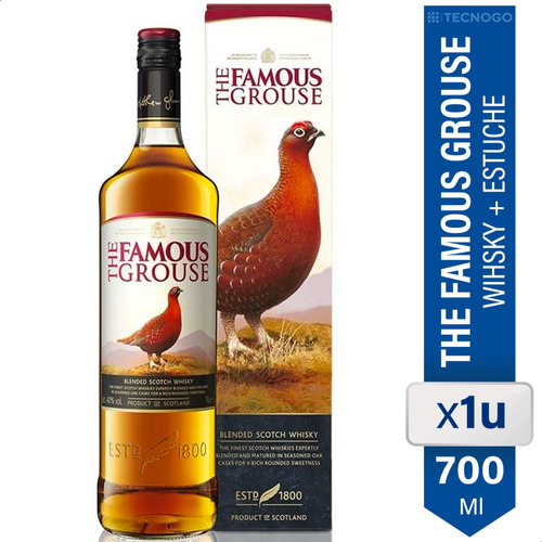 Whisky The Famous Grouse 750ml Blend Malt Estuche Escoces
