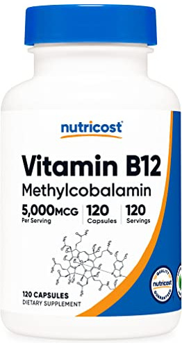 Nutricost Vitamina B12 (metilcobalamina) 5000mcg, 120 V5qkg