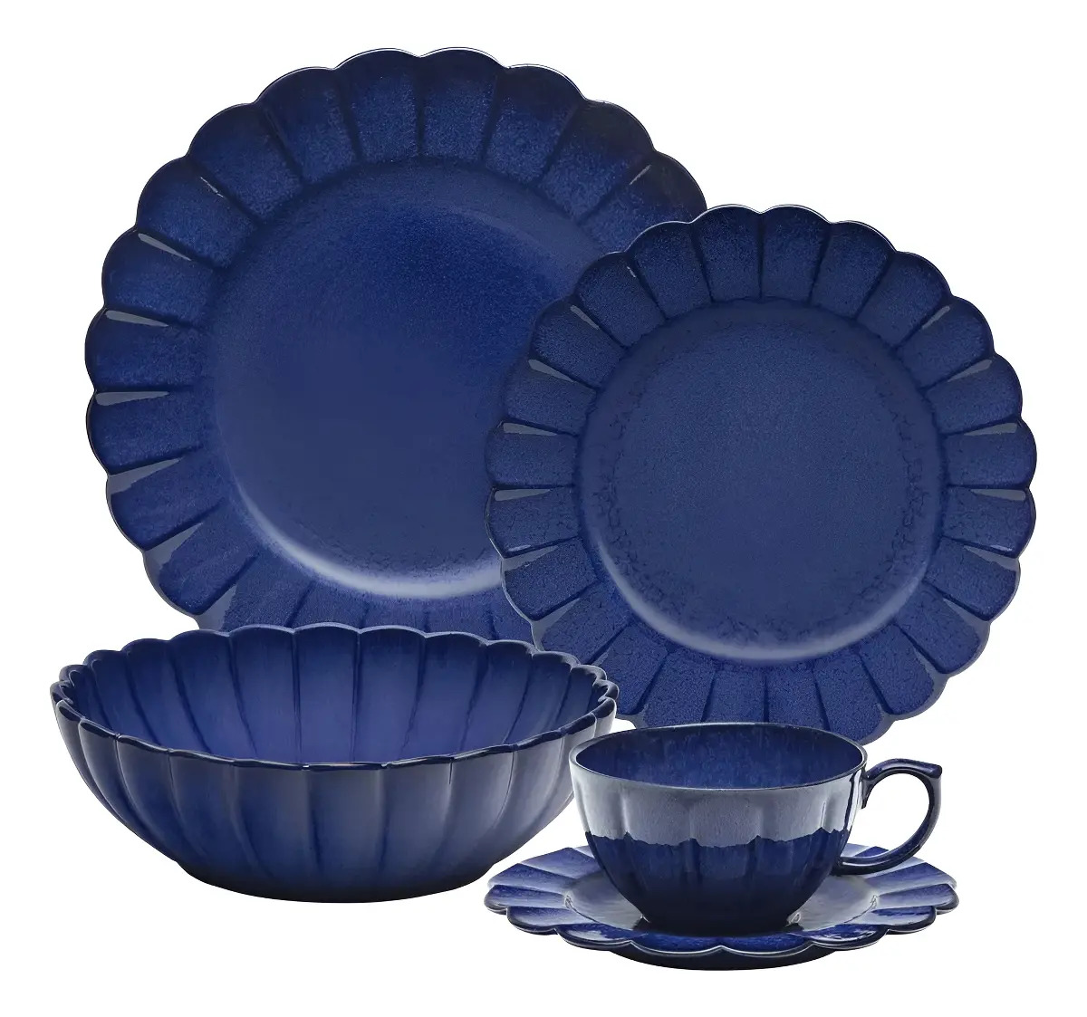 Aparelho  De Jantar 30 peças Amor Perfeito Flora Oxford Porcelana