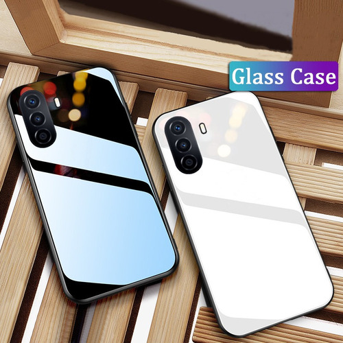 Estojo De Vidro Colorido Para Huawei Nova Y70 Plus