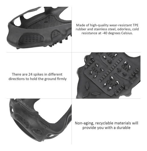 Crampón Antideslizante Para Escalada En Hielo, 24 Dientes